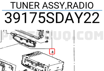 Honda 39175SDAY22 TUNER ASSY,RADIO