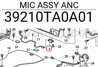 Honda 39210TA0A01 MIC ASSY ANC