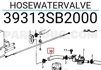 Honda 39313SB2000 HOSEWATERVALVE