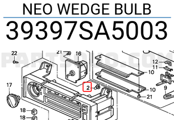 Honda 39397SA5003 NEO WEDGE BULB
