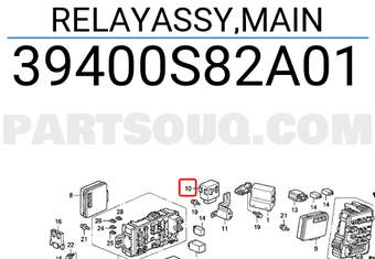 Honda 39400S82A01 RELAYASSY,MAIN