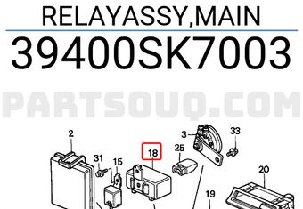 Honda 39400SK7003 RELAYASSY,MAIN