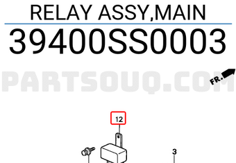 Honda 39400SS0003 RELAY ASSY,MAIN