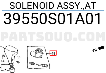 Honda 39550S01A01 SOLENOID ASSY.,AT