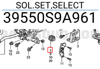 Honda 39550S9A961 SOL.SET,SELECT