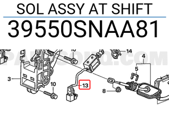 Honda 39550SNAA81 SOL ASSY AT SHIFT
