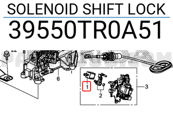 Honda 39550TR0A51 SOLENOID SHIFT LOCK