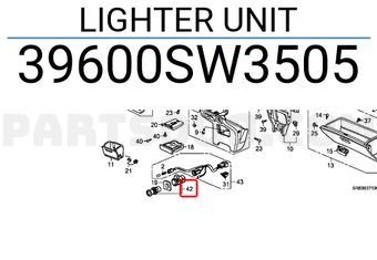 Honda 39600SW3505 ELECT. HEATING COIL ASSEMBLY