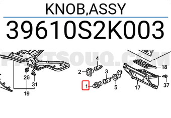 Honda 39610S2K003 KNOB,ASSY