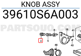 Honda 39610S6A003 KNOB ASSY