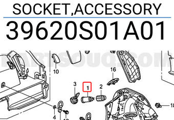 Honda 39620S01A01 SOCKET,ACCESSORY