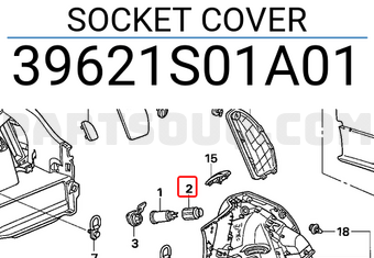 Honda 39621S01A01 SOCKET COVER