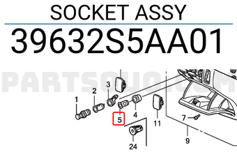 Honda 39632S5AA01 SOCKET ASSY