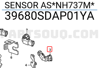 Honda 39680SDAP01YA SENSOR AS*NH737M*