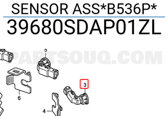 Honda 39680SDAP01ZL SENSOR ASS*B536P*
