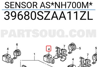 Honda 39680SZAA11ZL SENSOR AS*NH700M*