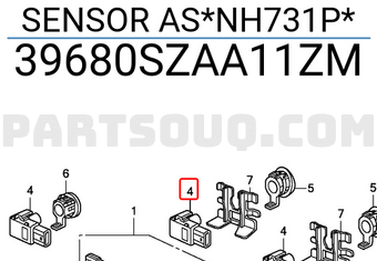 Honda 39680SZAA11ZM SENSOR AS*NH731P*