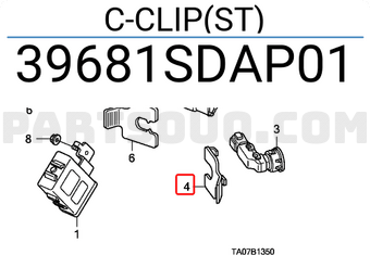 Honda 39681SDAP01 C-CLIP(ST)