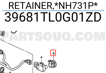 Honda 39681TL0G01ZD RETAINER,*NH731P*