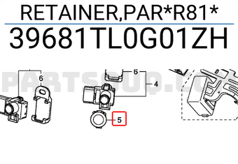 Honda 39681TL0G01ZH RETAINER,PAR*R81*