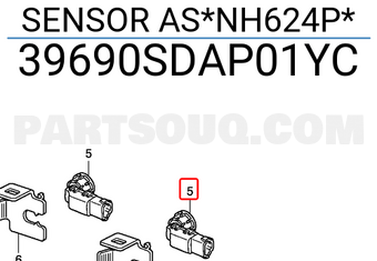 Honda 39690SDAP01YC SENSOR AS*NH624P*