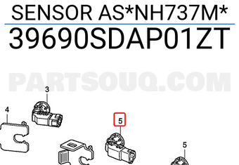 Honda 39690SDAP01ZT SENSOR AS*NH737M*