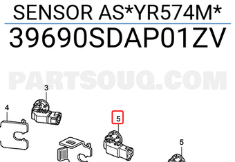 Honda 39690SDAP01ZV SENSOR AS*YR574M*