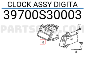 Honda 39700S30003 CLOCK ASSY DIGITA
