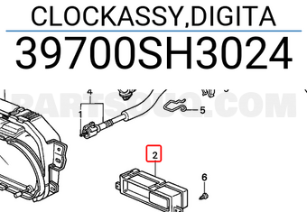 Honda 39700SH3024 CLOCKASSY,DIGITA