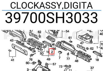 Honda 39700SH3033 CLOCKASSY,DIGITA