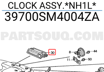 Honda 39700SM4004ZA CLOCK ASSY.*NH1L*