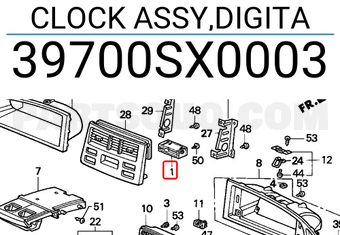 Honda 39700SX0003 CLOCK ASSY,DIGITA