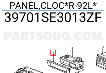 Honda 39701SE3013ZF PANEL,CLOC*R-92L*