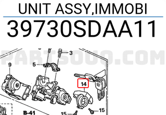 Honda 39730SDAA11 UNIT ASSY,IMMOBI