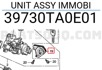 Honda 39730TA0E01 UNIT ASSY IMMOBI