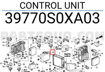 Honda 39770S0XA03 CONTROL UNIT