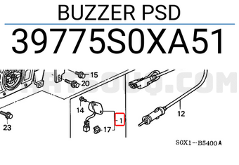 Honda 39775S0XA51 BUZZER PSD