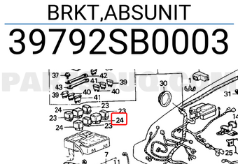Honda 39792SB0003 BRKT,ABSUNIT