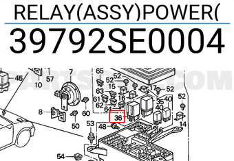Honda 39792SE0004 RELAY(ASSY)POWER