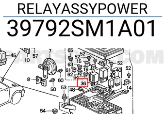 Honda 39792SM1A01 RELAYASSYPOWER
