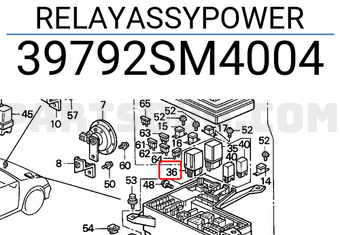 Honda 39792SM4004 RELAYASSYPOWER