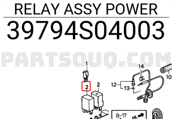 Honda 39794S04003 RELAY ASSY POWER