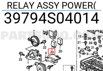 Honda 39794S04014 RELAY ASSY POWER