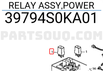 Honda 39794S0KA01 RELAY ASSY,POWER