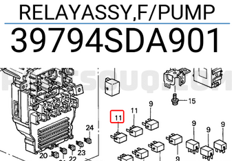 Honda 39794SDA901 RELAYASSY,F/PUMP