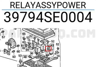 Honda 39794SE0004 RELAYASSYPOWER