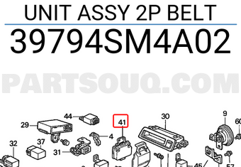Honda 39794SM4A02 UNIT ASSY 2P BELT