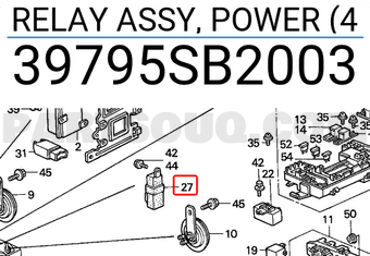 Honda 39795SB2003 RELAY ASSY, POWER (4