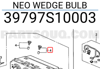 Honda 39797S10003 NEO WEDGE BULB