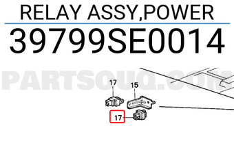 Honda 39799SE0014 RELAY ASSY,POWER